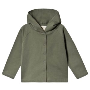 Green hooded cardigan