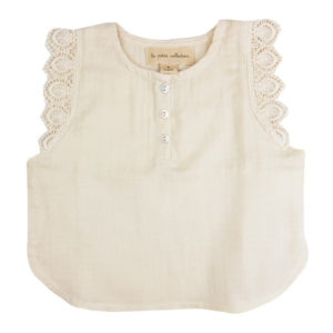 Cotton and lace baby top