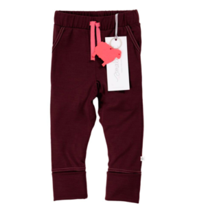 Berry merino trousers
