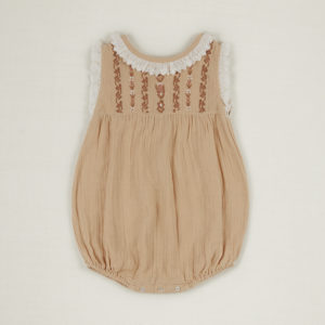 Embroidered baby romper