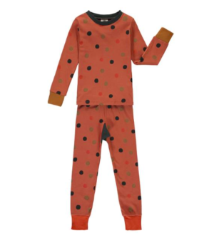 Rust polka dot pyjamas