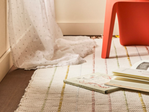 Kids striped cotton rug