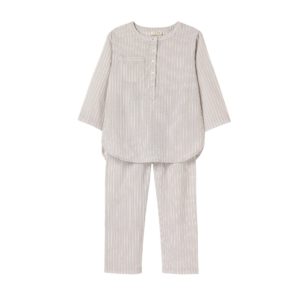 Grandad collar striped pyjamas
