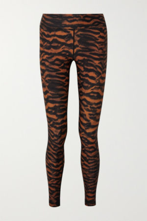 Tiger print workout leggings