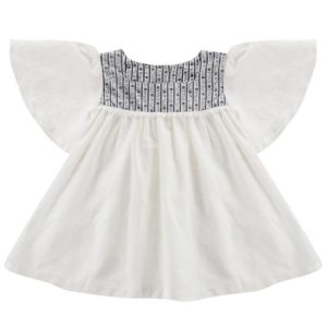 Off-white cotton linen blouse