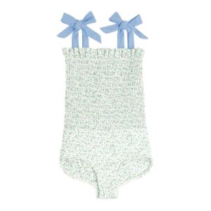 Floral smocked swimsuit