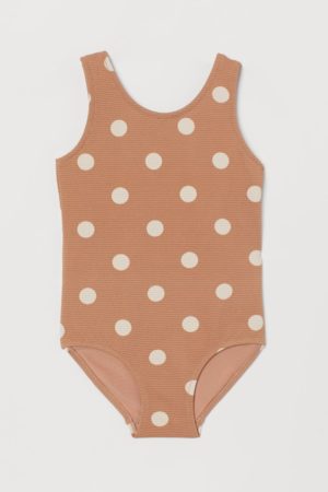 Textured spotty swimsuit