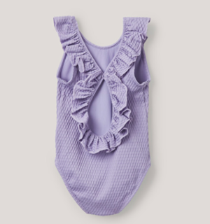 Lilac frill texture swimsuit