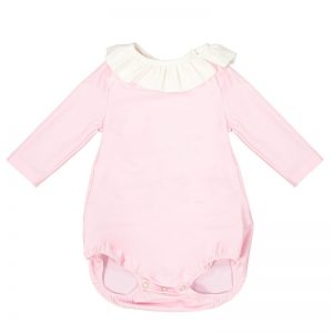 Pink ruffle collar baby swimsuit