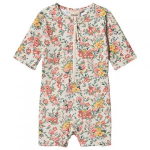 Floral retro baby swimsuit