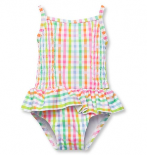 Gungham frill swimsuit