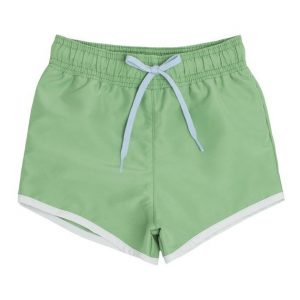 Khaki green swim shorts