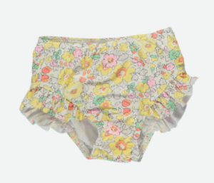 Yellow Liberty print swim pants
