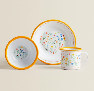 Kids enamelled tableware
