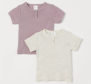 Pointelle baby t-shirts