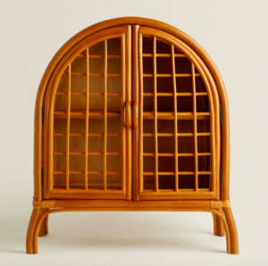 Rattan toy wardrobe