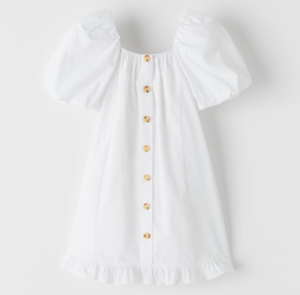 White button down dress