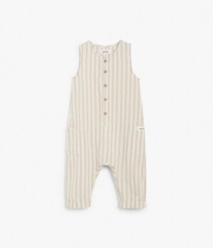 Baby stripe linen jumpsuit