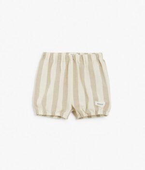 Baby linen striped bloomer shorts