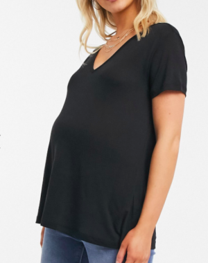 Black maternity T-shirt