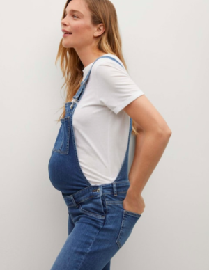 Blue maternity dungarees