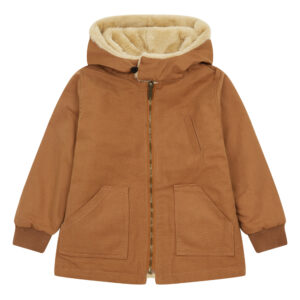 Faux fur reversible kids parka