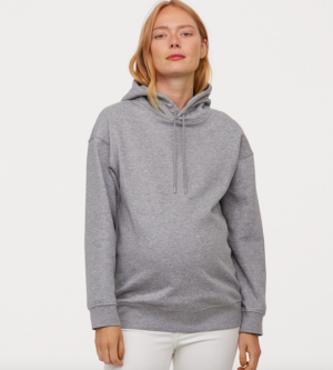 Grey marl maternity hoodie