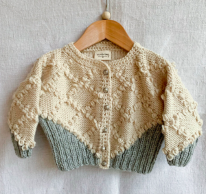 Heritage hand knit baby cardigan