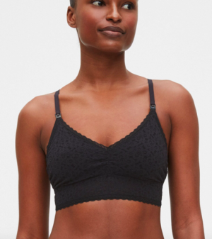 Black lace maternity nursing bra
