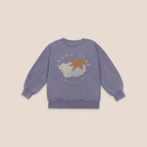 Bobo Choses purple lucky star sweatshirt