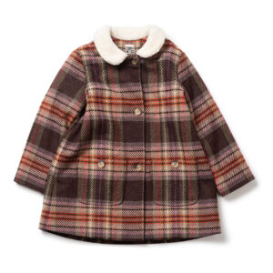 Brown check coat