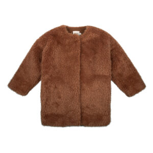 Brown faux fur coat