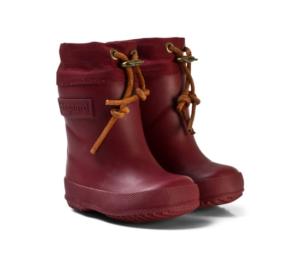 Burgundy natural rubber rain boots