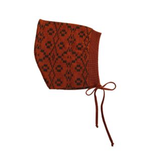 Mabli red knit bonnet