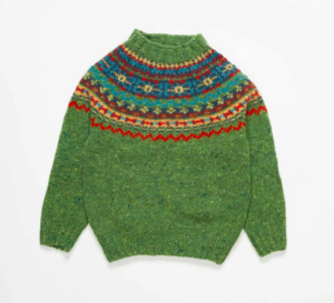 Green fair isle jumper