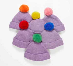 Pom pom kids hat