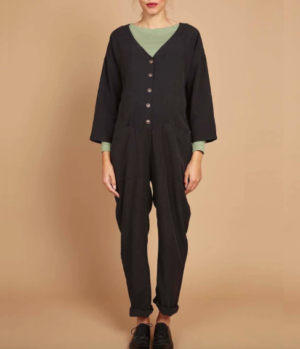 Black maternity boiler suit