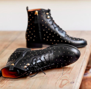 Black stud boots