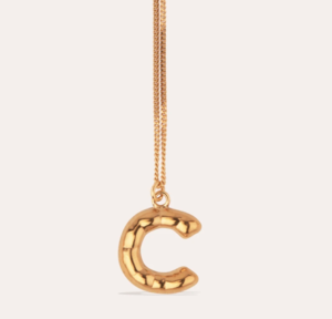 Gold initial necklace