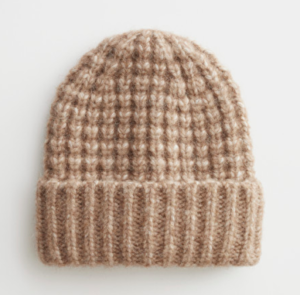 Chunky knit wool beanie