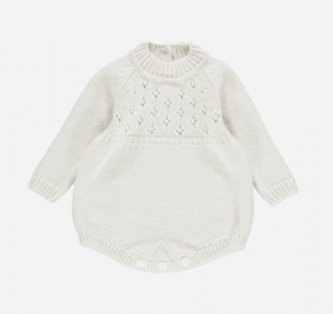 Knit baby romper