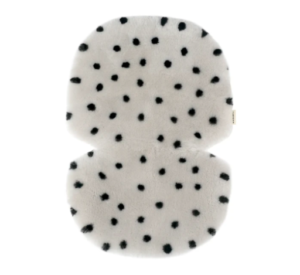 Dalmation sheepskin pram liner