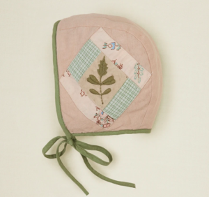 Embroidered baby bonnet
