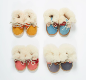 Baby sheepskin booties
