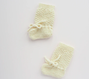 Cream knit booties