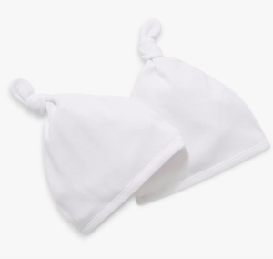White newborn baby hats