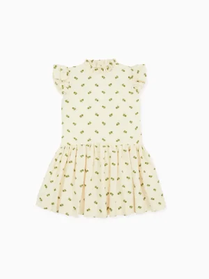 Embroidered girls summer dress