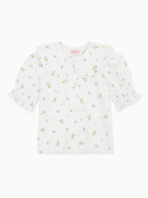 White floral girls blouse