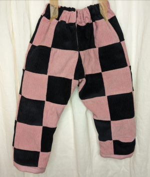 kids check cord trousers