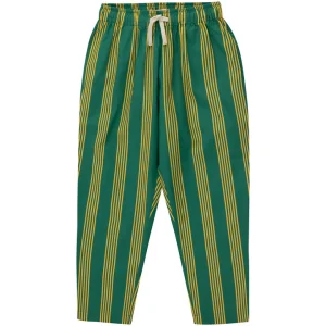 boys green striped trousers